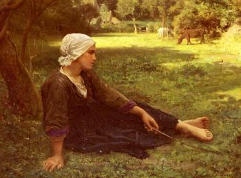 硃利斯 佈雷頓 Juene Fille Gardant Des Vaches 硃利斯 佈雷頓 Juene Fille Gardant Des Vaches